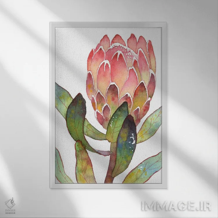 تابلو دکوراتیو پروتئا رنگارنگ اثر اکاترینا پریسیچ - نمای قابدار سفید