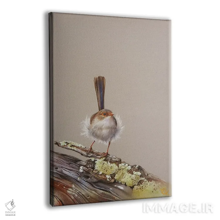 تابلو دکوراتیو تنه پوسیده خزه پوش اثر النا کولوتوشا - نمای پرسپکتیو محصول