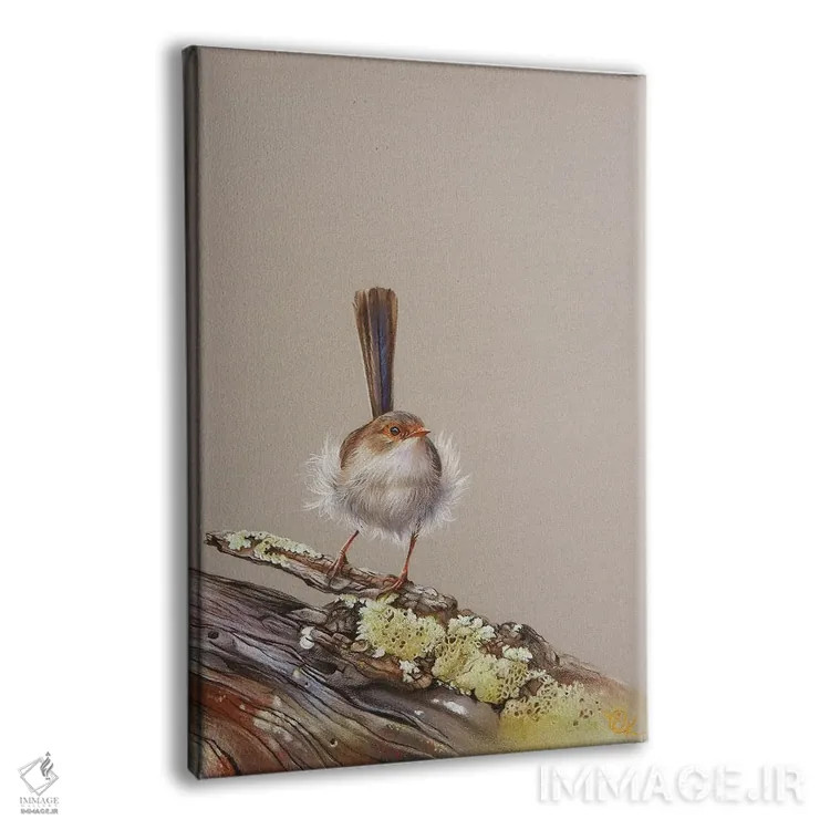 تابلو دکوراتیو تنه پوسیده خزه پوش اثر النا کولوتوشا - نمای پرسپکتیو محصول