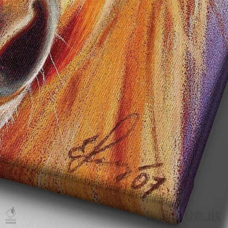 تابلو دکوراتیو شاه بلوط اثر النا کولوتوشا - نمای نزدیک بافت بوم