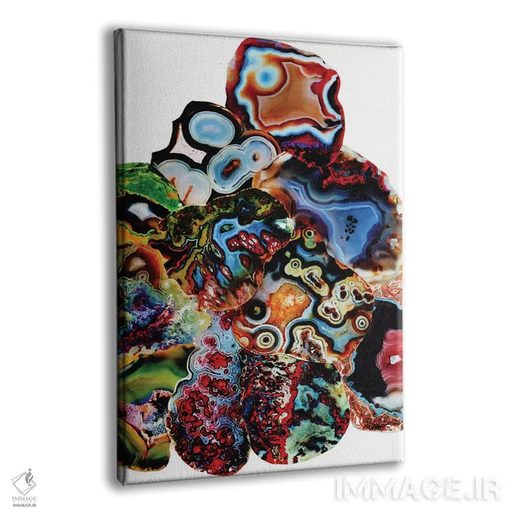 تابلو انتزاعی لایه های دگرگونی زمین اثر النا کولیـکووا - نمای پرسپکتیو محصول