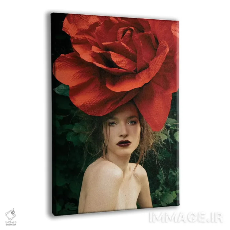 تابلو دکوراتیو بانوی رز اثر النا کولیـکووا - نمای پرسپکتیو محصول
