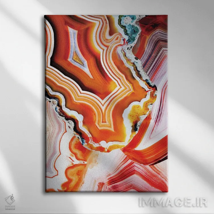 تابلو انتزاعی تخیل زنده طبیعت اثر النا کولیـکووا - نمای روبهرو روی دیوار