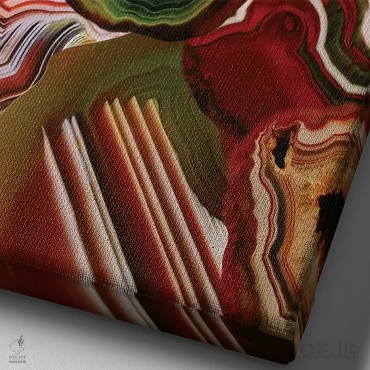 تابلو انتزاعی لایه های زمین ما اثر النا کولیـکووا - نمای نزدیک بافت بوم