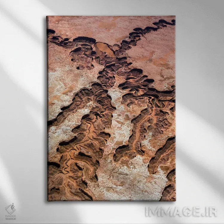 تابلو انتزاعی گراند کنیون اثر النا کولیـکووا - نمای روبهرو روی دیوار