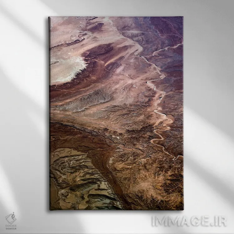 تابلو انتزاعی رشته کوه راکی اثر النا کولیـکووا - نمای روبهرو روی دیوار