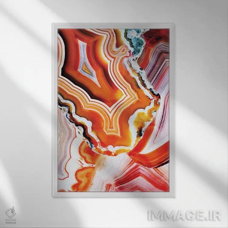 تابلو انتزاعی تخیل زنده طبیعت اثر النا کولیـکووا - نمای قابدار سفید