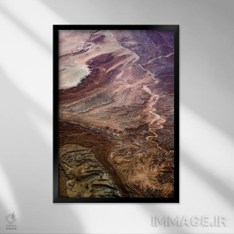 تابلو انتزاعی رشته کوه راکی اثر النا کولیـکووا - نمای قابدار مشکی