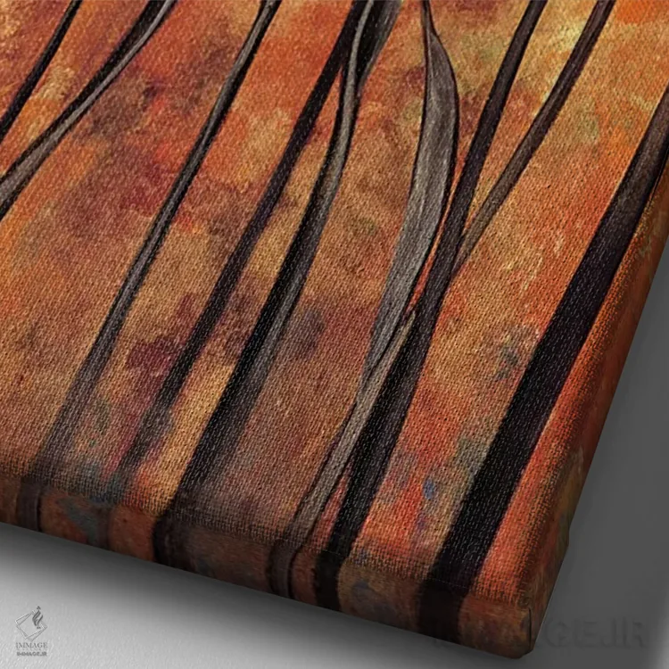 تابلو دکوراتیو منظر رویایی I اثر ارین لانگه - نمای نزدیک بافت بوم