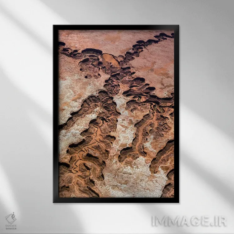 تابلو انتزاعی گراند کنیون اثر النا کولیـکووا - نمای قابدار مشکی