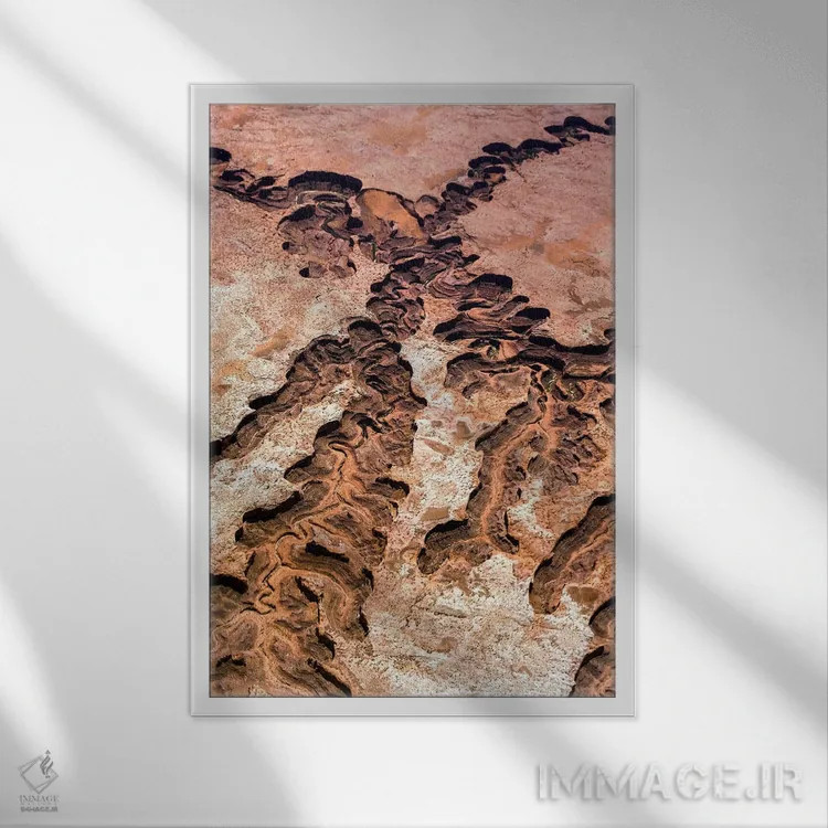 تابلو انتزاعی گراند کنیون اثر النا کولیـکووا - نمای قابدار سفید