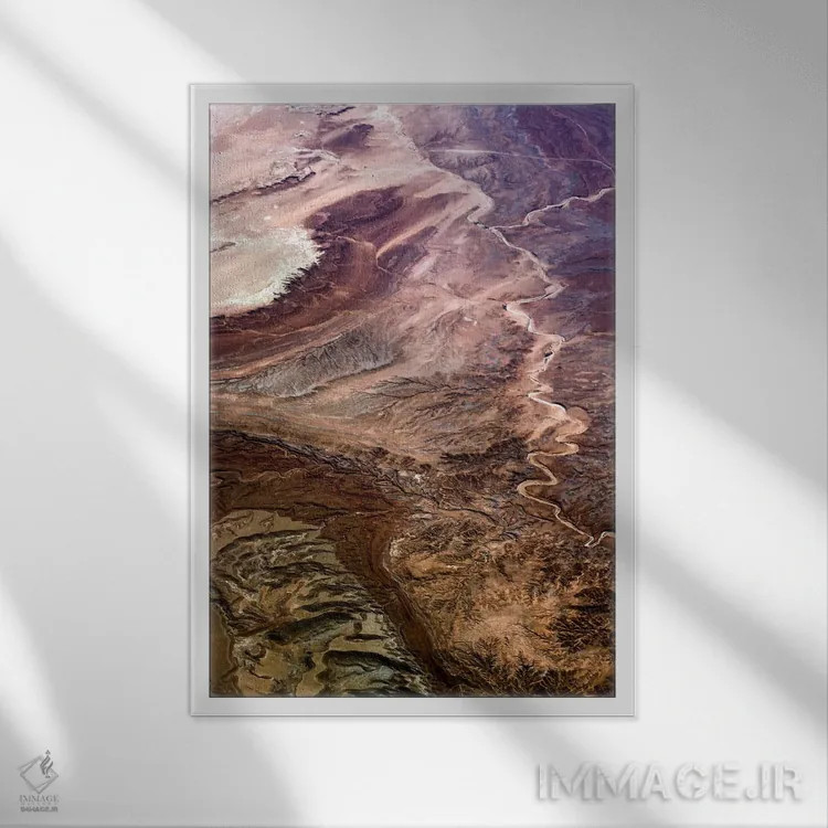 تابلو انتزاعی رشته کوه راکی اثر النا کولیـکووا - نمای قابدار سفید