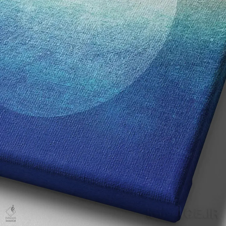 تابلو مینیمال ماه و خورشید اثر الیزابت فردریکسون - نمای نزدیک بافت بوم