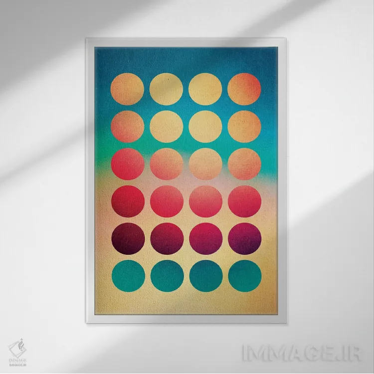 تابلو مینیمال تابستان در ساحل اثر الیزابت فردریکسون - نمای قابدار سفید