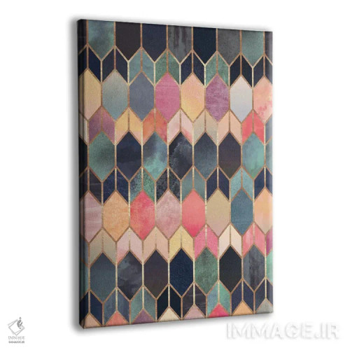 تابلو انتزاعی شیشه رنگی ۳ اثر الیزابت فردریکسون - نمای پرسپکتیو محصول