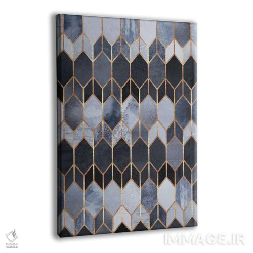 تابلو انتزاعی شیشه رنگی ۴ اثر الیزابت فردریکسون - نمای پرسپکتیو محصول