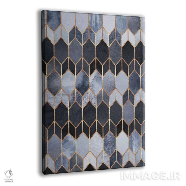 تابلو انتزاعی شیشه رنگی ۴ اثر الیزابت فردریکسون - نمای پرسپکتیو محصول