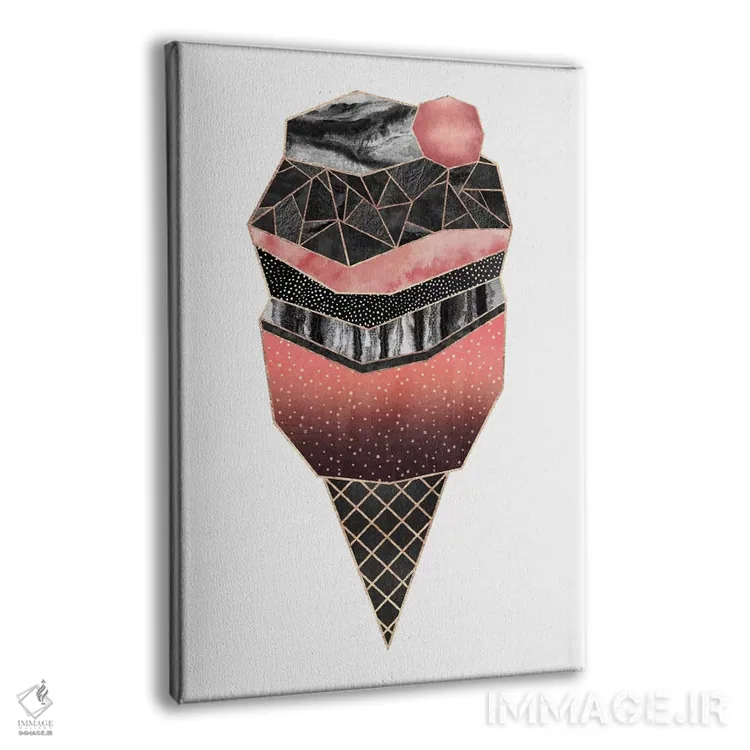 تابلو مینیمال بستنی ۲ اثر الیزابت فردریکسون - نمای پرسپکتیو محصول