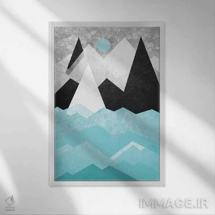 تابلو مینیمال سرزمین آب نبات اثر الیزابت فردریکسون - نمای قابدار سفید
