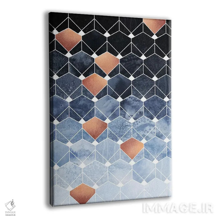 تابلو انتزاعی Rectangular,الماس های مسی، مستطیلی اثر الیزابت فردریکسون - نمای پرسپکتیو محصول
