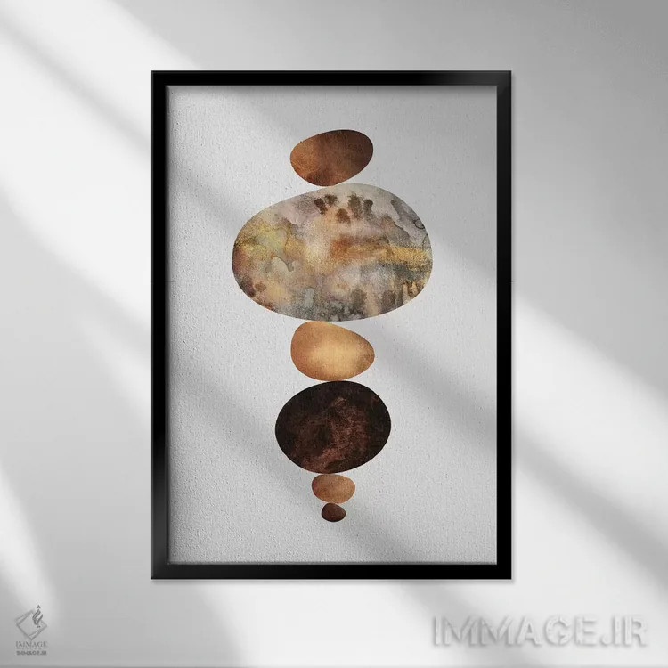 تابلو مدرن تعادل II اثر الیزابت فردریکسون - نمای قابدار مشکی