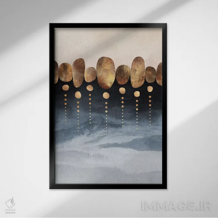 تابلو انتزاعی Portrait,انتزاع طبیعی، عمودی اثر الیزابت فردریکسون - نمای قابدار مشکی