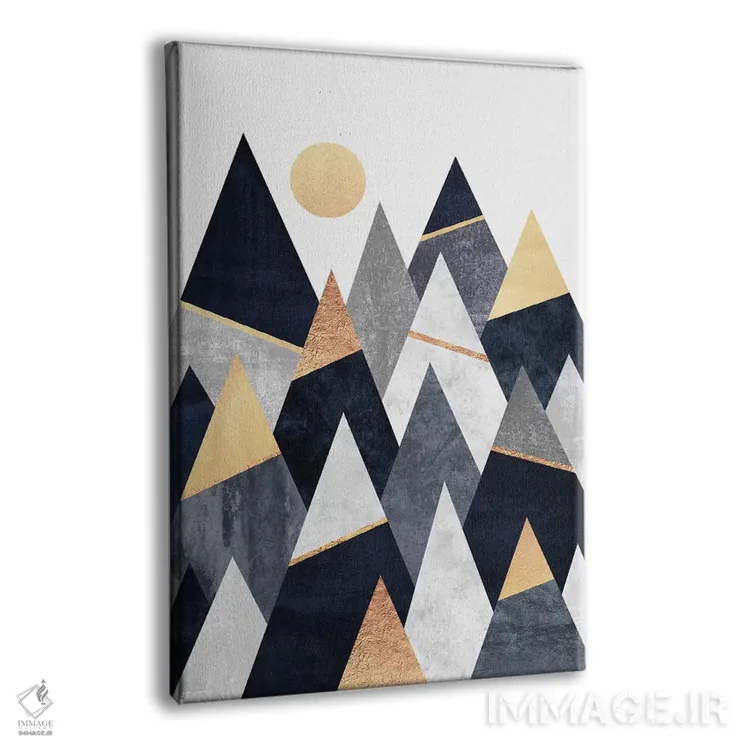 تابلو انتزاعی کوه های شیک اثر الیزابت فردریکسون - نمای پرسپکتیو محصول