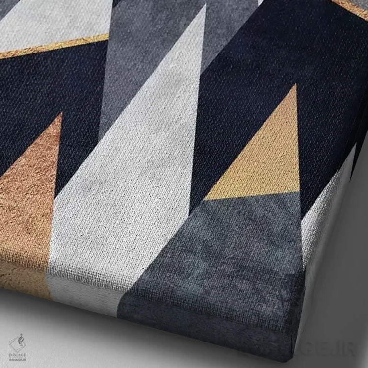 تابلو انتزاعی کوه های شیک اثر الیزابت فردریکسون - نمای نزدیک بافت بوم