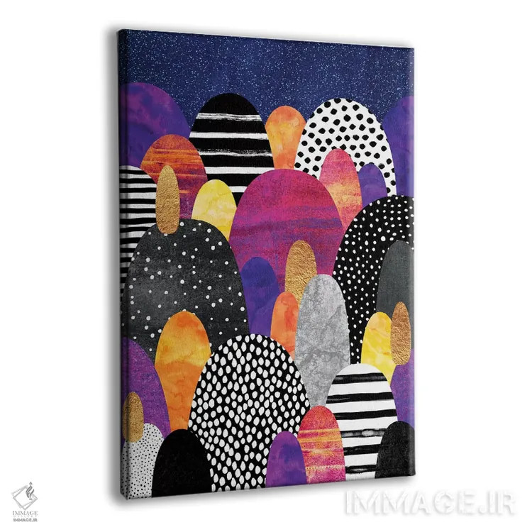 تابلو انتزاعی شب بخیر اثر الیزابت فردریکسون - نمای پرسپکتیو محصول