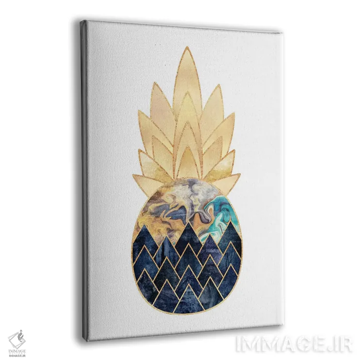 تابلو مینیمال آناناس ارزشمند I اثر الیزابت فردریکسون - نمای پرسپکتیو محصول