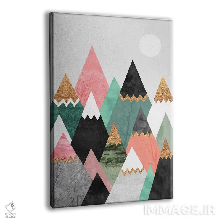 تابلو انتزاعی کوه های زیبا اثر الیزابت فردریکسون - نمای پرسپکتیو محصول