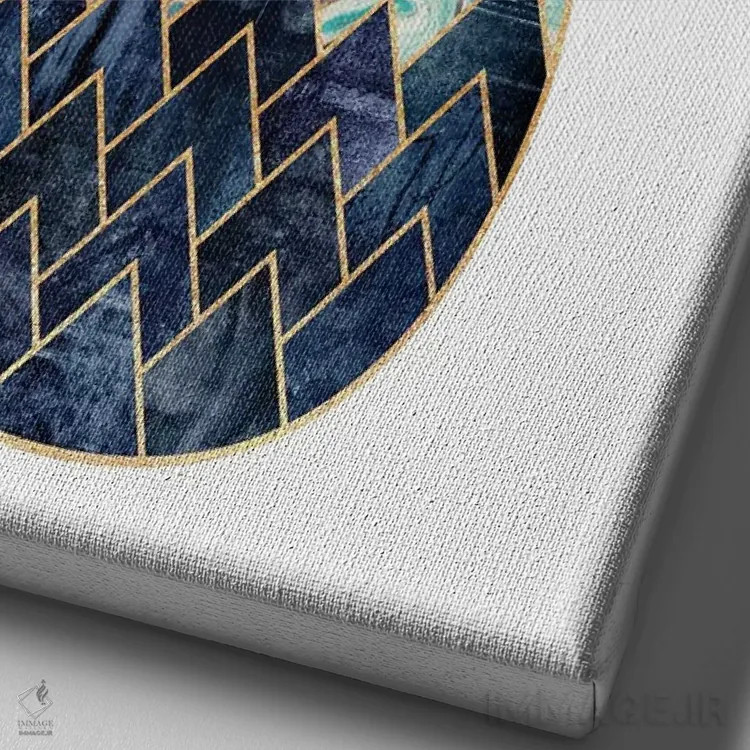 تابلو مینیمال آناناس ارزشمند I اثر الیزابت فردریکسون - نمای نزدیک بافت بوم