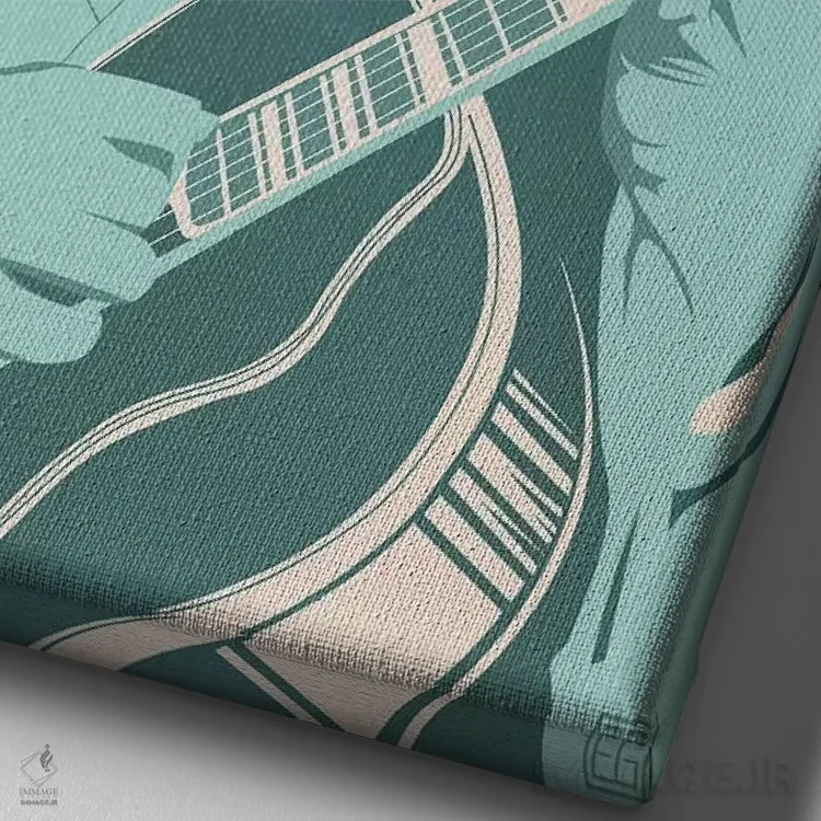 تابلو دکوراتیو جنگو راینهارت اثر الیوت گریفین - نمای نزدیک بافت بوم