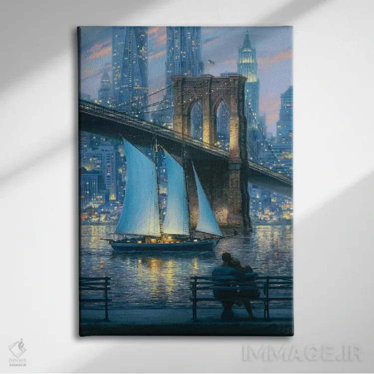 تابلو دکوراتیو رویای دونفره اثر اوگنی لوشپین - نمای روبهرو روی دیوار