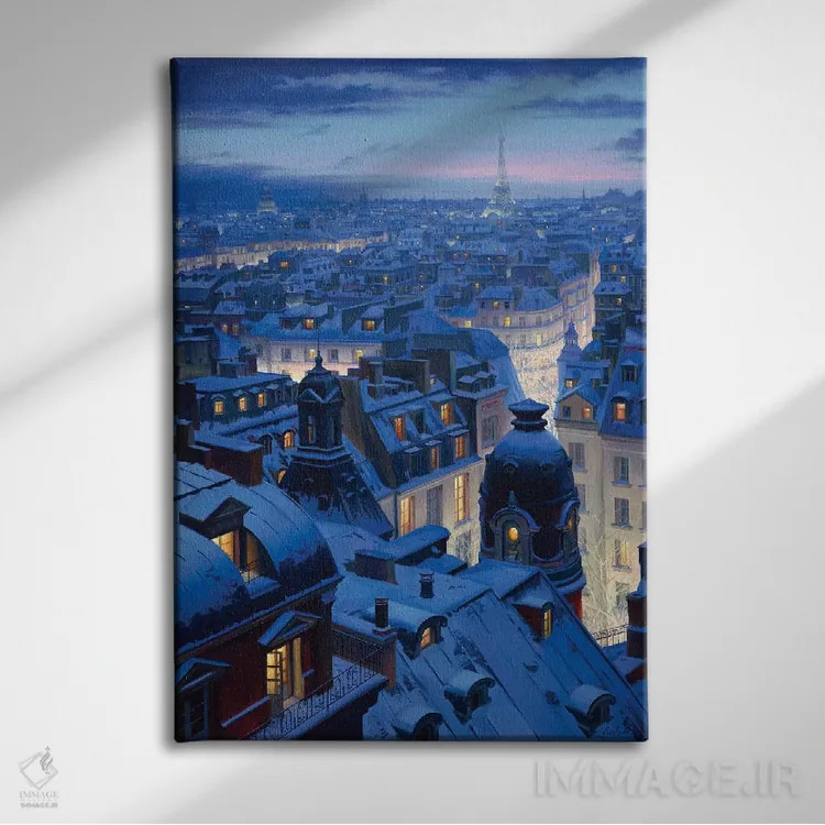 تابلو دکوراتیو سمفونی شبانه اثر اوگنی لوشپین - نمای روبهرو روی دیوار