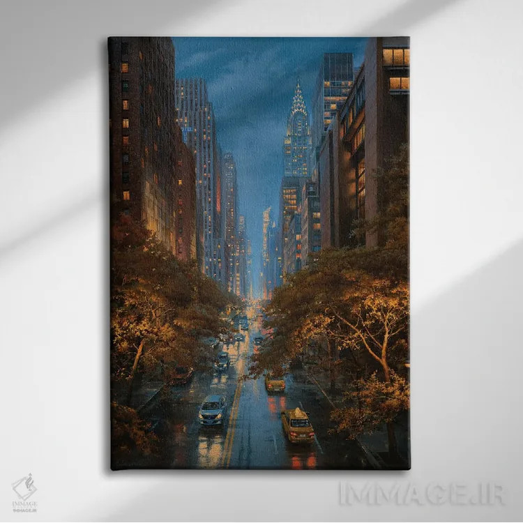 تابلو دکوراتیو هاله پاییز اثر اوگنی لوشپین - نمای روبهرو روی دیوار