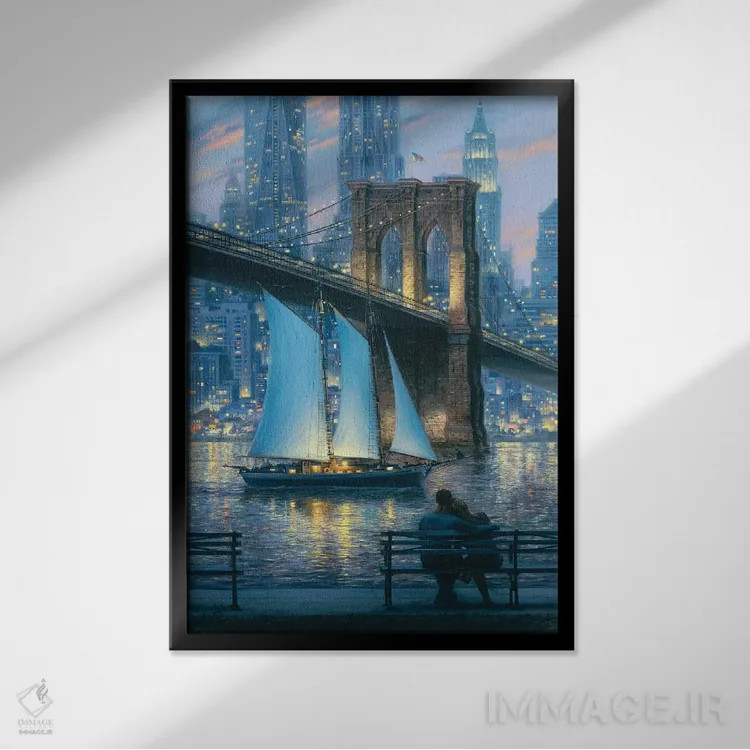 تابلو دکوراتیو رویای دونفره اثر اوگنی لوشپین - نمای قابدار مشکی