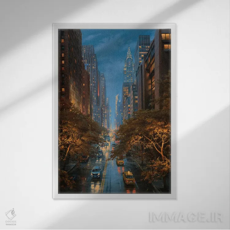 تابلو دکوراتیو هاله پاییز اثر اوگنی لوشپین - نمای قابدار سفید