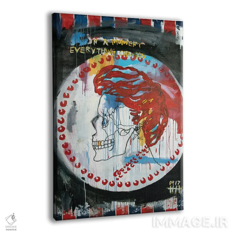 تابلو دکوراتیو جمجمه ۲۲ اثر اددی لاو - نمای پرسپکتیو محصول