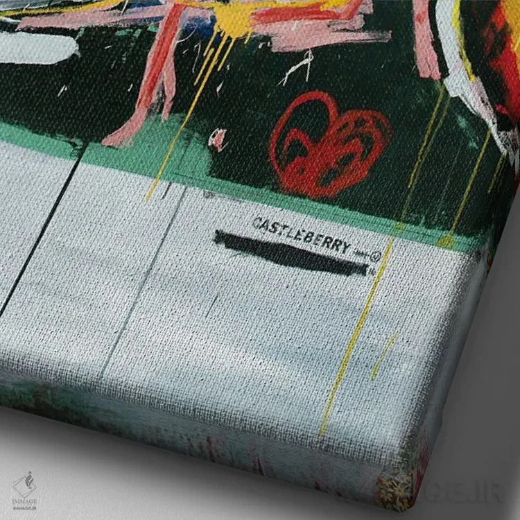 تابلو دکوراتیو انگیزه من عشق است اثر اددی لاو - نمای نزدیک بافت بوم