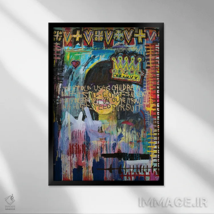 تابلو دکوراتیو کسل بری اثر اددی لاو - نمای قابدار مشکی