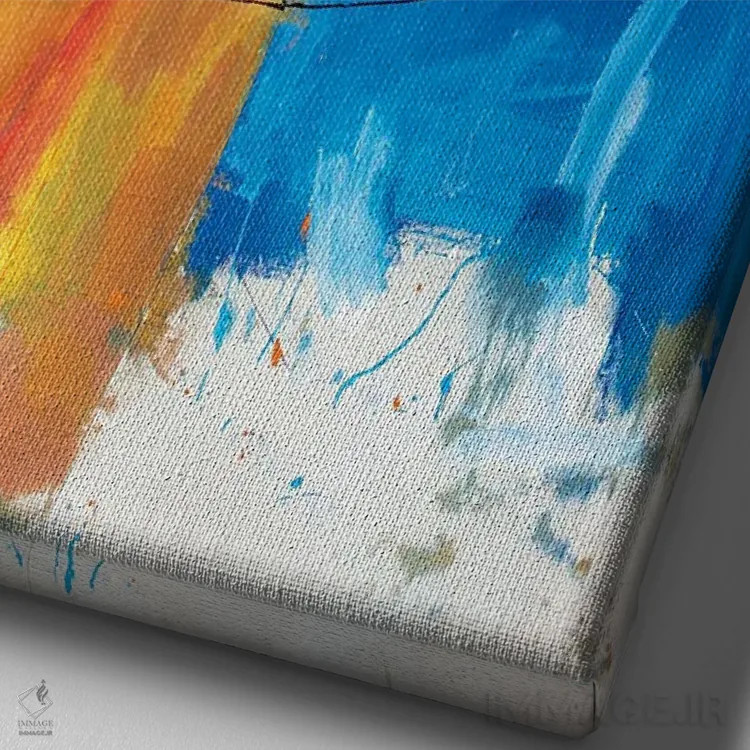 تابلو دکوراتیو مرگ بر ستمگران اثر اددی لاو - نمای نزدیک بافت بوم