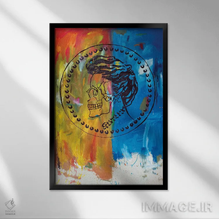 تابلو دکوراتیو مرگ بر ستمگران اثر اددی لاو - نمای قابدار مشکی