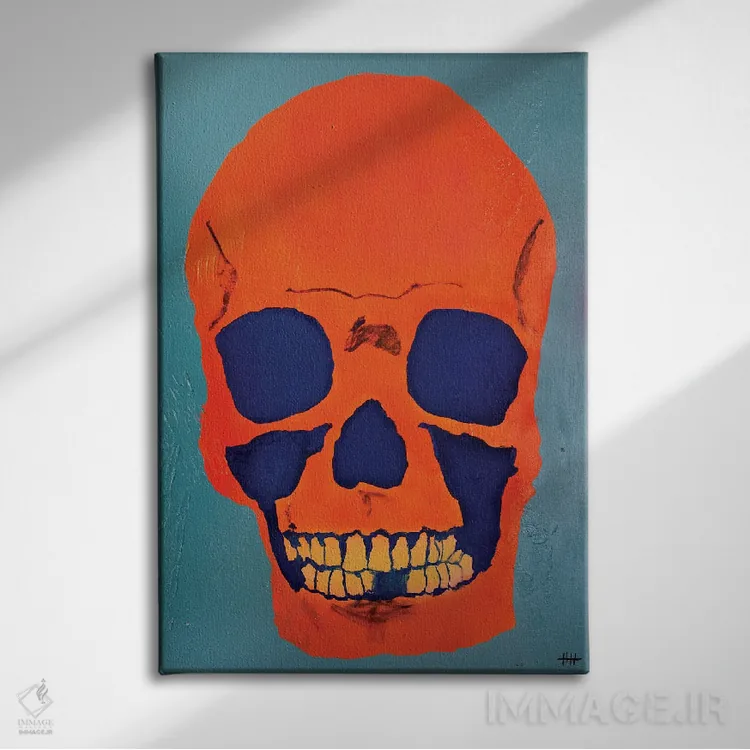 تابلو مدرن جمجمه ۱۱ اثر اددی لاو - نمای روبهرو روی دیوار