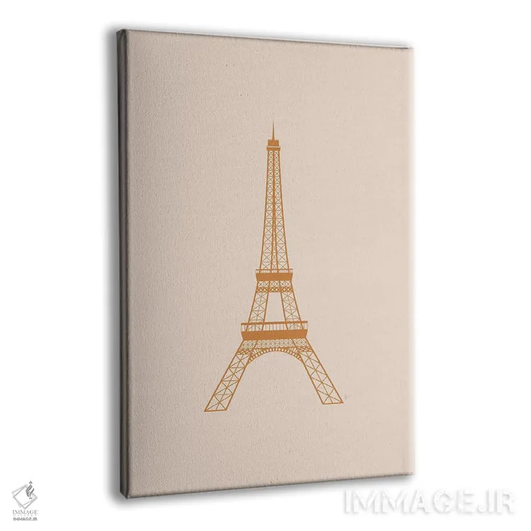 تابلو مینیمال "زیبایی شناسی کلاسیک پاریس، فرانسه، برج ایفل" اثر لایمن کریتیو کو. - نمای پرسپکتیو محصول