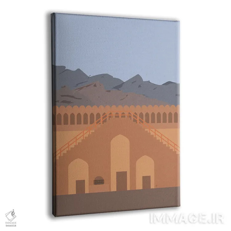 تابلو مدرن "دژ نزوی، عمان" اثر لایمن کریتیو کو. - نمای پرسپکتیو محصول