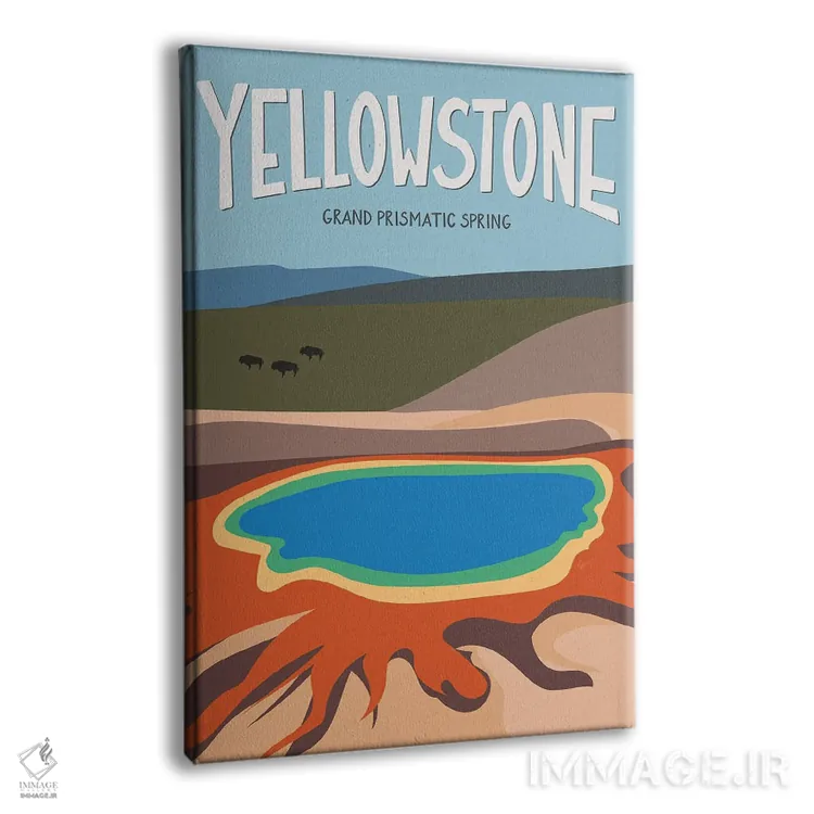 تابلو مدرن "چشمه بزرگ منشوری، پارک ملی یلواستون، وایومینگ، آمریکا" اثر لایمن کریتیو کو. - نمای پرسپکتیو محصول