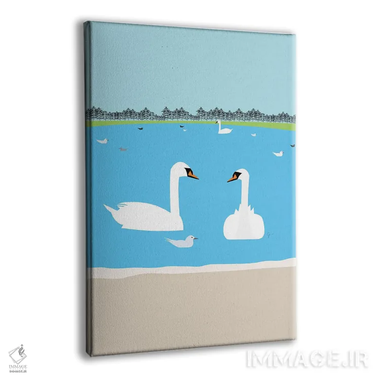 تابلو مدرن "قوهای استخر گرد، باغ های کنزینگتون، لندن، انگلستان " اثر لایمن کریتیو کو. - نمای پرسپکتیو محصول