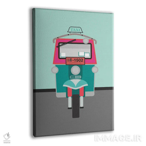 تابلو مدرن "توک توک تاکسی تایلند" اثر لایمن کریتیو کو. - نمای پرسپکتیو محصول