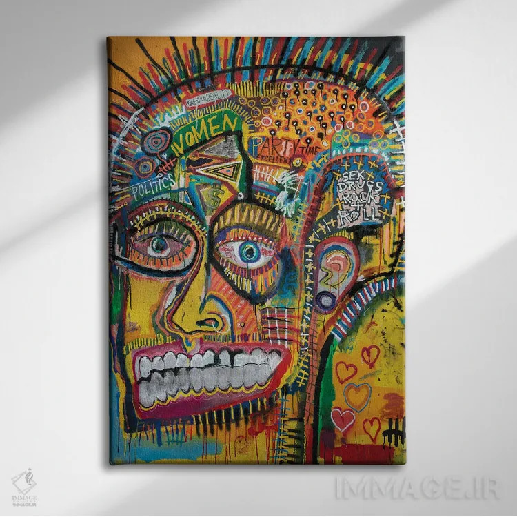 تابلو دکوراتیو ۹ فکر ۹ ثانیه اثر اددی لاو - نمای روبهرو روی دیوار